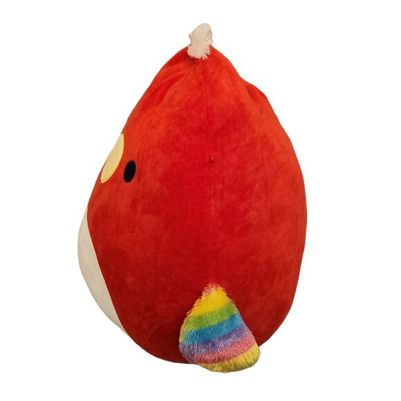 Paco Parrot Squishmallow 20" Soft Toy Plush Red Bird Rainbow Wings Kelly Toy - Picture 2 of 7